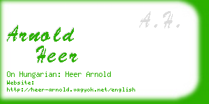 arnold heer business card